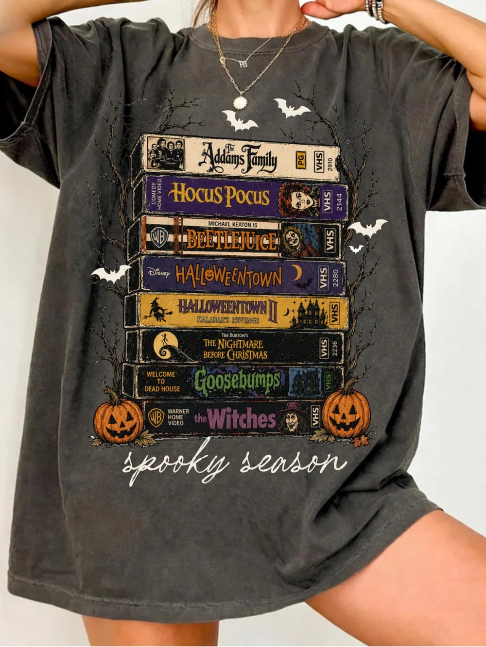 Comfort Colors Spooky Season Graphic Tee - Pepper Color
